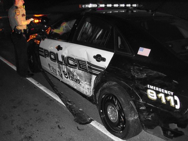 Suspected Impaired Driver Collides with Squad Car