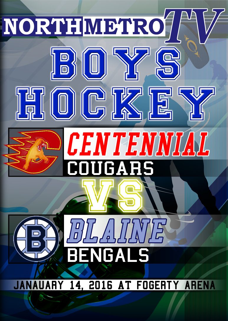 Boys Hockey: 1.14.16:  Centennial vs. Blaine