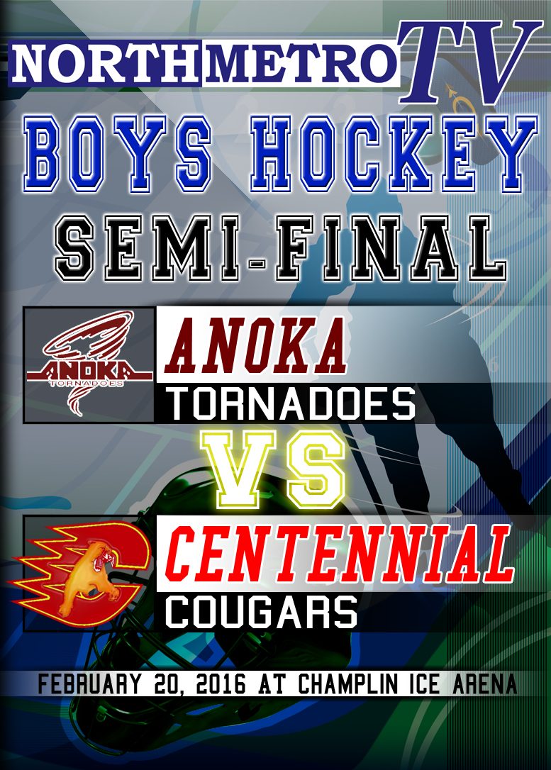 Boys Hockey: 2.20.16:  5AA Semi-Final: Anoka vs. Centennial