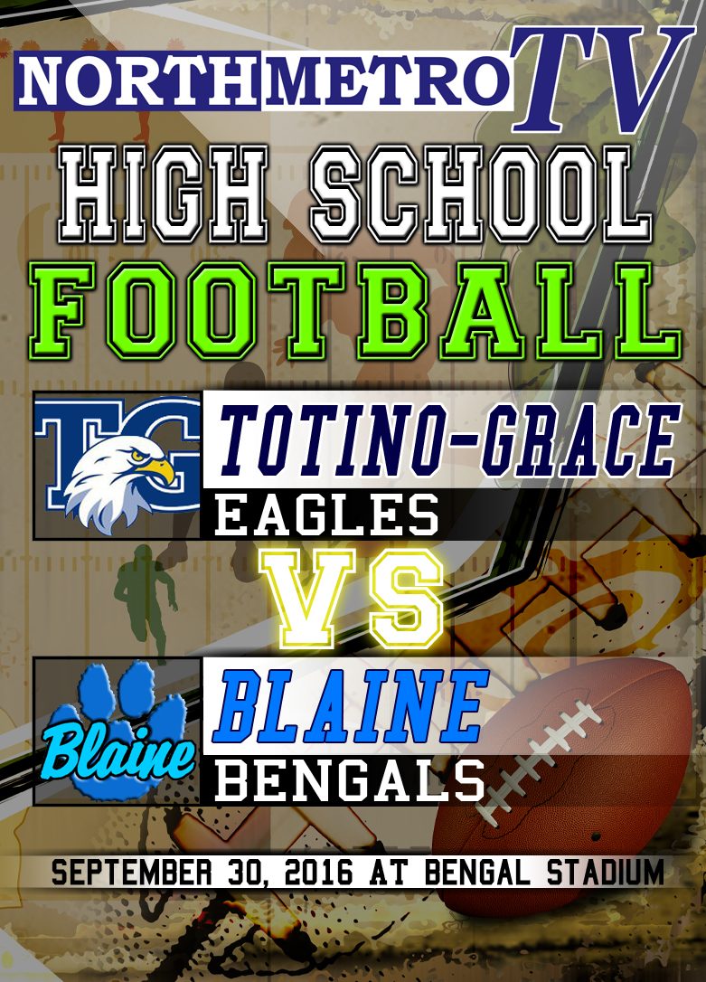 Football: 9.30.16:  Totino Grace vs. Blaine