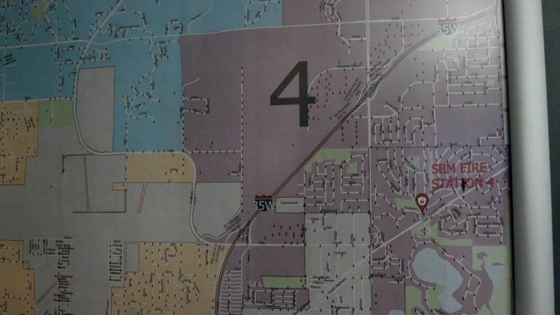 A map showing the location of SBM Fire Department 1.