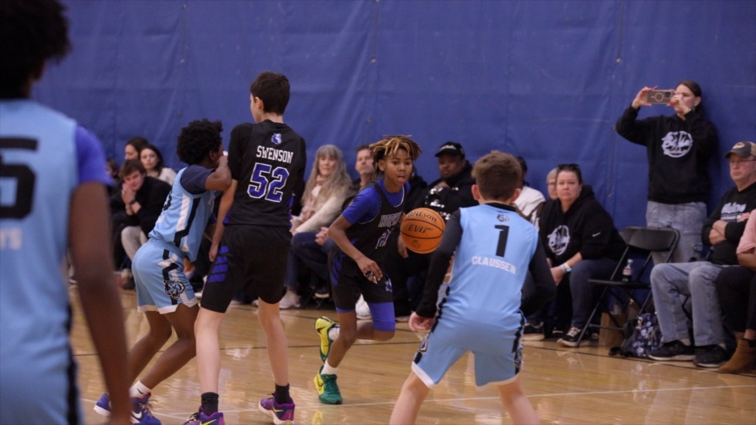 Grade school athletes compete in a basketball tournament hosted by MYAS.
